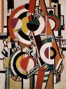 Fernard Leger Round dish oil on canvas